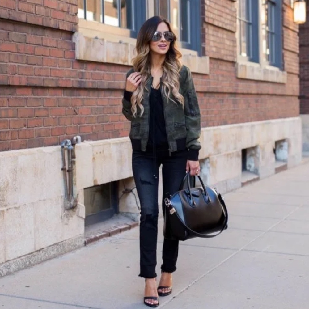 Sanctuary Camo Print Bomber Jacket